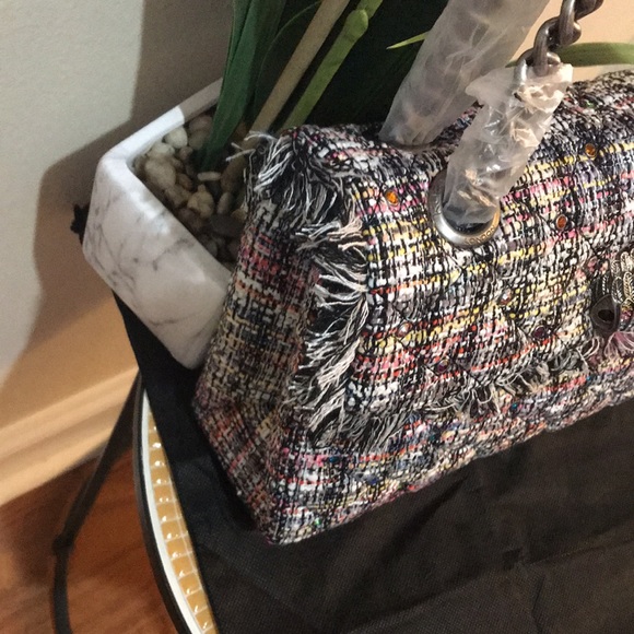 Kurt Geiger London Kensington Recycled Tweed Shoulder Bag - Picture 3 of 17